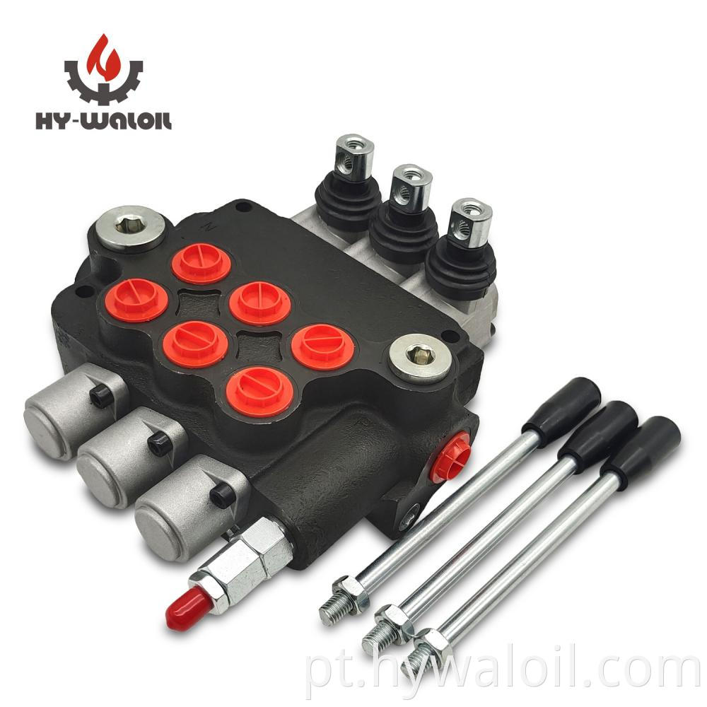 3 Spools Manual Monoblock Valve